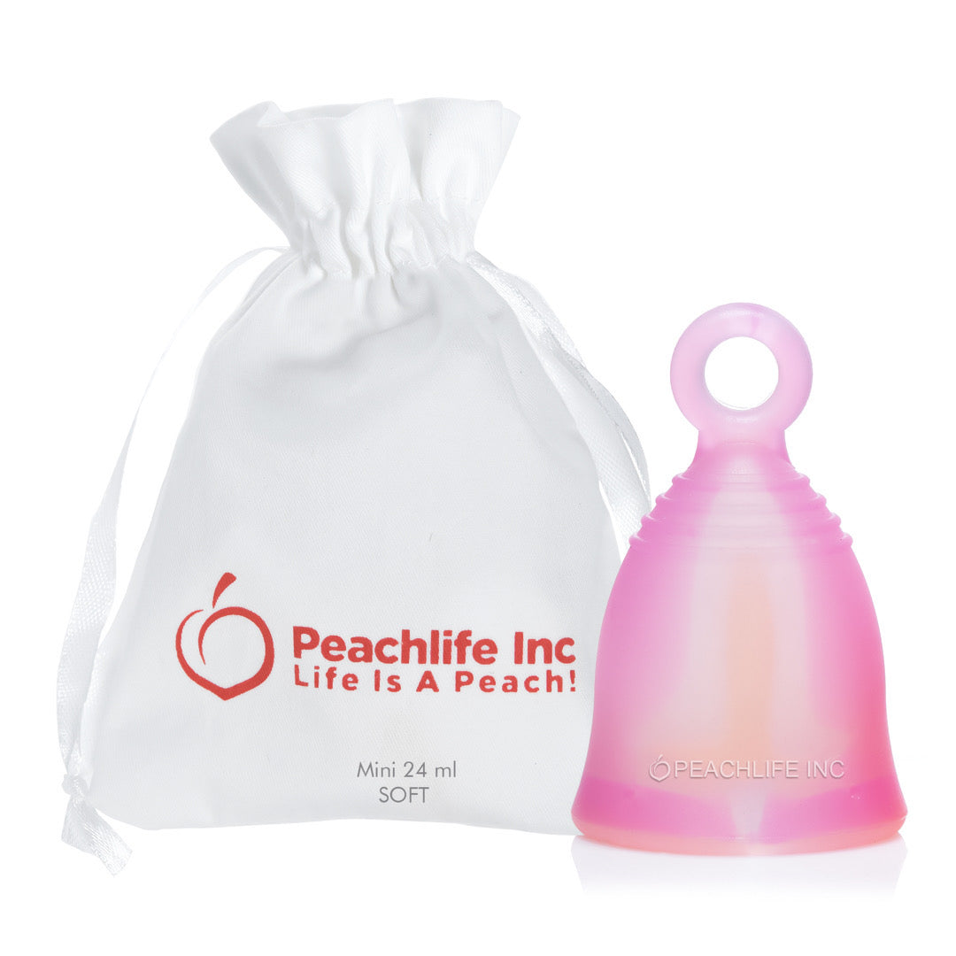 Peachlife Ring Tab Silicone Menstrual Cup - Easy Removal - No Spill