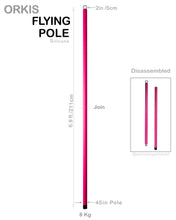 Load image into Gallery viewer, Silicone Flying Pole - Home Fitness - Black &amp; Pink - 2m/3m detachable
