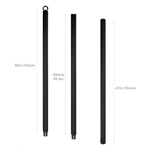 Silicone Flying Pole - Home Fitness - Black & Pink - 2m/3m detachable