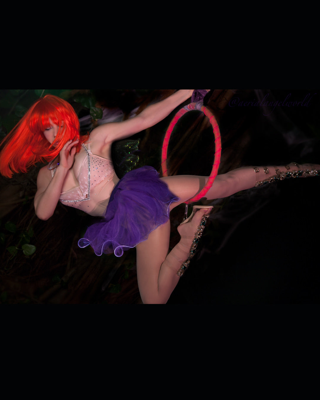 17” Mini Lyra - aerial hoop for home fitness, aerial dancing - Tab or tables