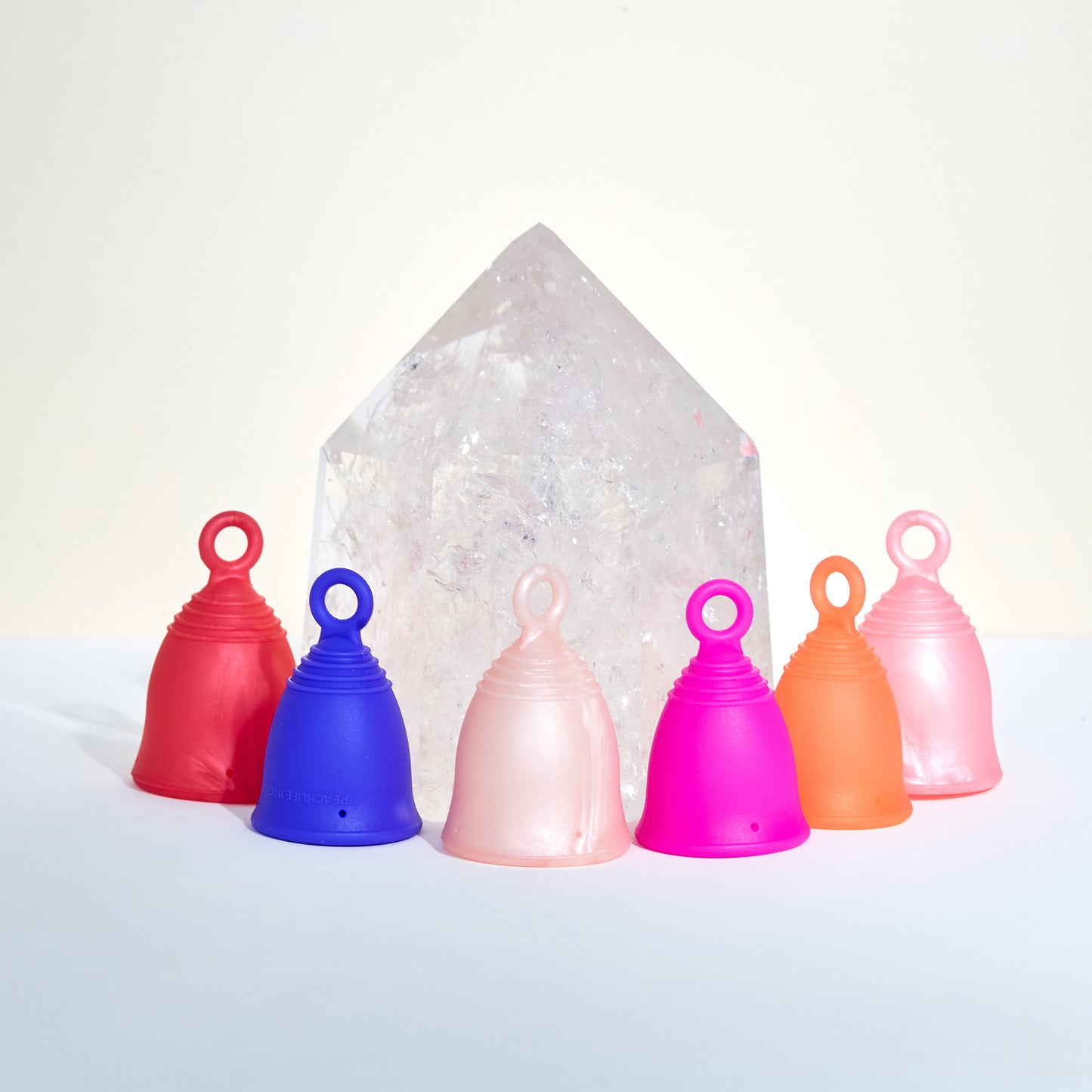 Peachlife Menstrual Cup w Ring Stem - Easy Removal - No Spill