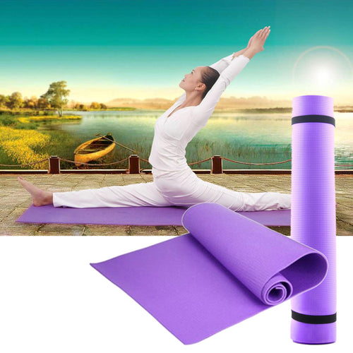 Yoga Exercising Mat - 6mm Thick Non-slip Gym/Home Fitness Pad