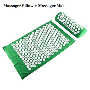 Massager Yoga Cushion Mat Set - Acupressure for Relieving Stress, Muscle Tension